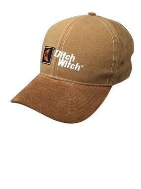Ditch Witch Men's Hat Baseball Cap Underground Cable Duck Canvas Leather Brim
